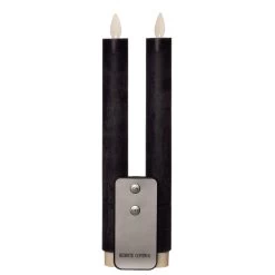 Anna’s Collection 2st. LED Rustiek Wax Diner Kaars Antiek Blauw H23 Cm