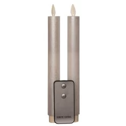 Anna’s Collection 2st. LED Rustiek Wax Diner Kaars Parel H23 Cm