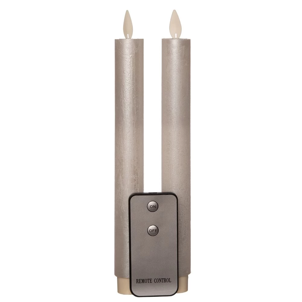 Anna’s Collection 2st. LED Rustiek Wax Diner Kaars Parel H23 Cm 3 Anna’s Collection 2st. LED Rustiek Wax Diner Kaars Parel H23 Cm