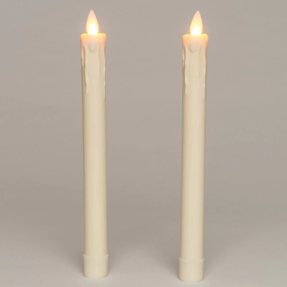 Anna’s Collection 2st. LED Rustiek Wax Tafelkaars Ivoor H23 Cm 4 Anna’s Collection 2st. LED Rustiek Wax Tafelkaars Ivoor H23 Cm - Afbeelding 2