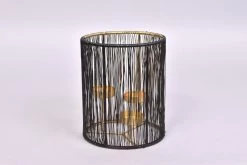 Ariana Lantaarn Black/Gold - 18 X 14 Cm