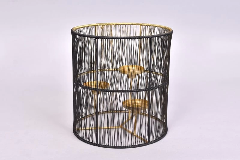 Ariana Lantaarn Black/Gold - 23 X 22 Cm 3 Ariana Lantaarn Black/Gold - 23 X 22 Cm