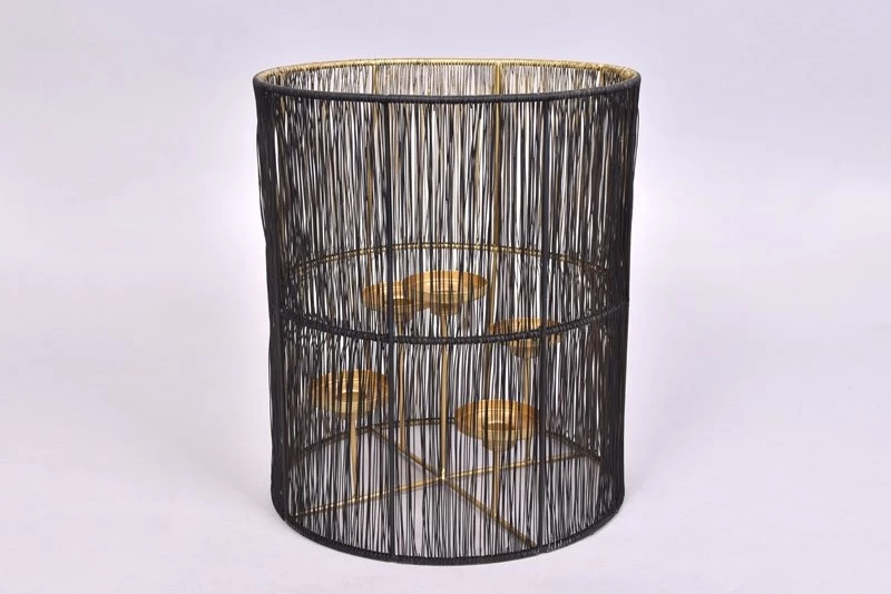 Ariana Lantaarn Black/Gold - 30 X 26 Cm 3 Ariana Lantaarn Black/Gold - 30 X 26 Cm