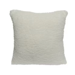 Decoris Kussen Polyester Square Teddy Fur Teddy Fur - Wit