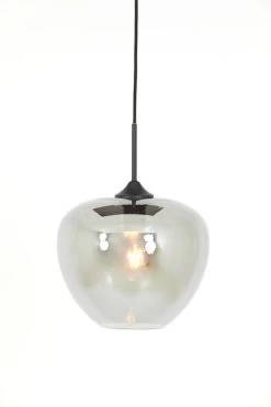 Hanglamp MAYSON Mat Zwart/Smoke - 30 X 30 X 25 Cm