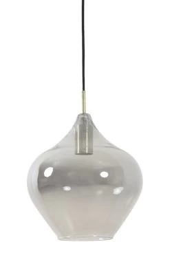 Hanglamp RAKEL Antiek Brons/Smoke - 27 X 27 X 29,5 Cm