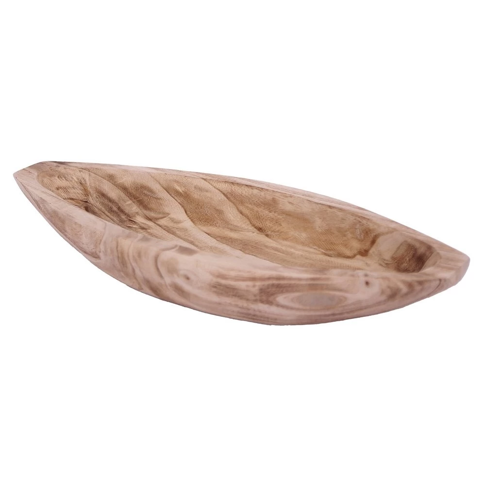 Houten Schaal Licht Gebrand 52,5x22,5x7,5 4 Houten Schaal Licht Gebrand 52,5x22,5x7,5 - Afbeelding 2