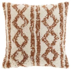 Unique Living Kussen Elliot Leather Brown - 45 X 45 Cm