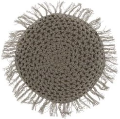 Unique Living Kussen Tufo Chateau Grey - Ø 45 Cm