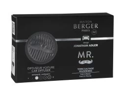 Maison Berger Paris Auto Diffuser Mr. Gun Metal Terre Sauvage