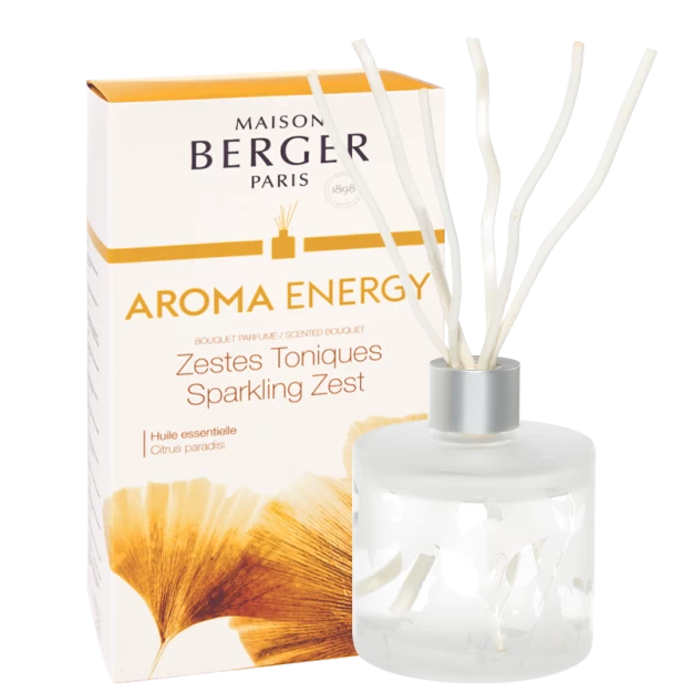 Maison Berger Paris Parfumverspreider Met Sticks 180ml - Aroma Energy - Sparkling Zest 3 Maison Berger Paris Parfumverspreider Met Sticks 180ml - Aroma Energy - Sparkling Zest