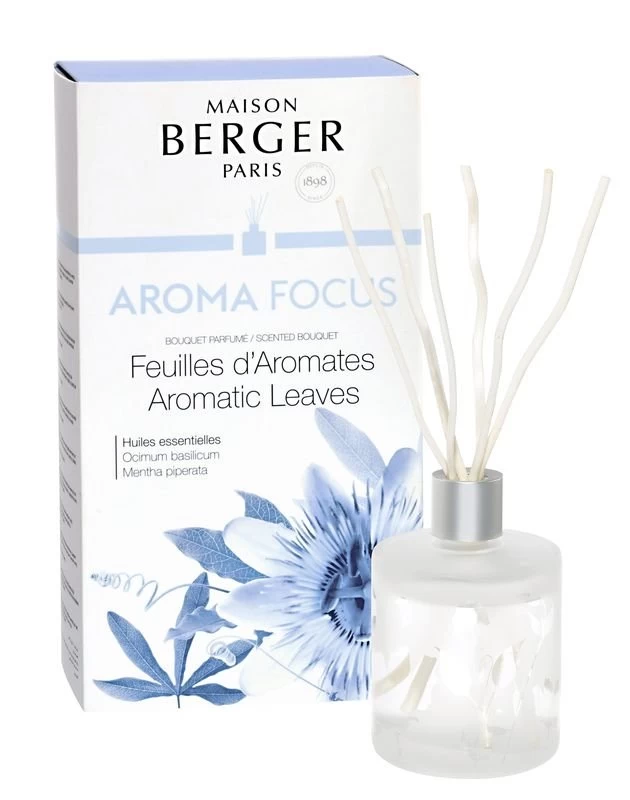 Maison Berger Paris Parfumverspreider Met Sticks 180ml - Aroma Focus - Aromatic Leaves 3 Maison Berger Paris Parfumverspreider Met Sticks 180ml - Aroma Focus - Aromatic Leaves