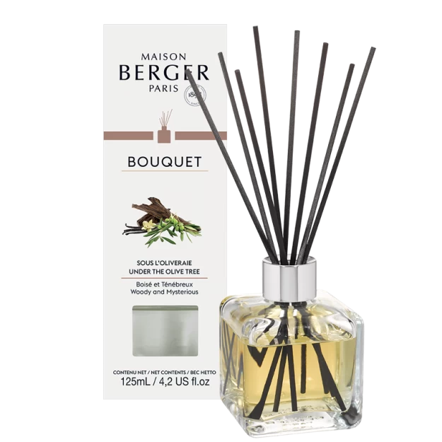Maison Berger Paris Parfumverspreider Met Sticks Cube 125ml - Sous L'Oliveraie 3 Maison Berger Paris Parfumverspreider Met Sticks Cube 125ml - Sous L'Oliveraie