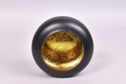 Marrakech Tyre T-Light Black/Gold - 20 X 8 X 18 Cm