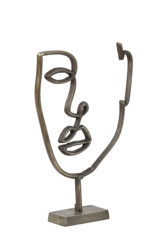 Ornament FACE Antiek Brons - 37 X 24 X 6 Cm 4 Ornament FACE Antiek Brons - 37 X 24 X 6 Cm - Afbeelding 2