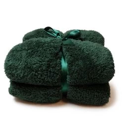 Unique Living Plaid Teddy Dark Green - 200 X 150 Cm