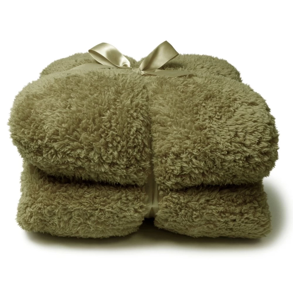 Unique Living Plaid Teddy Moss Green - 150 X 200 Cm 3 Unique Living Plaid Teddy Moss Green - 150 X 200 Cm