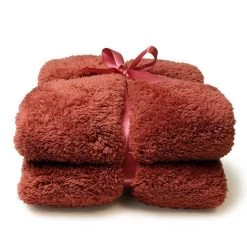 Unique Living Plaid Teddy Redwood - 200 X 150 Cm