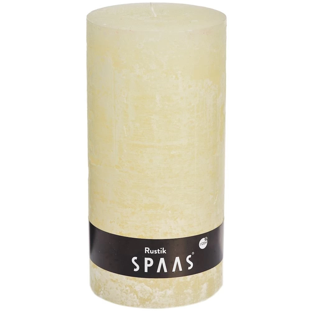 Rustieke Cilinderkaars 100/200 Mm 120u - Ivoor