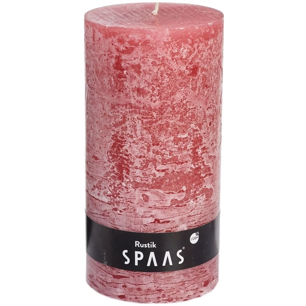 Rustieke Cilinderkaars 100/200 Mm 120u - Oudroze 3 Rustieke Cilinderkaars 100/200 Mm 120u - Oudroze