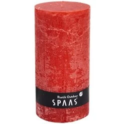 Rustieke Cilinderkaars 100/200 Mm 120u - Rood