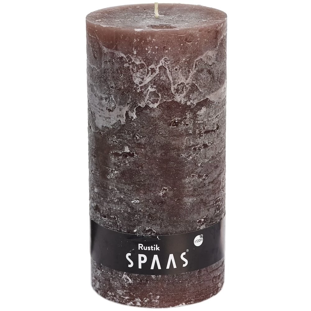 Rustieke Cilinderkaars 100/200 Mm 120u - Taupe 3 Rustieke Cilinderkaars 100/200 Mm 120u - Taupe