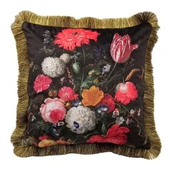 Sierkussen Printed Flowers Red - 45 X 45 Cm