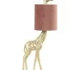 Tafellamp GIRAFFE Goud + Velvet Oud Roze - 26 X 16 X 61 Cm