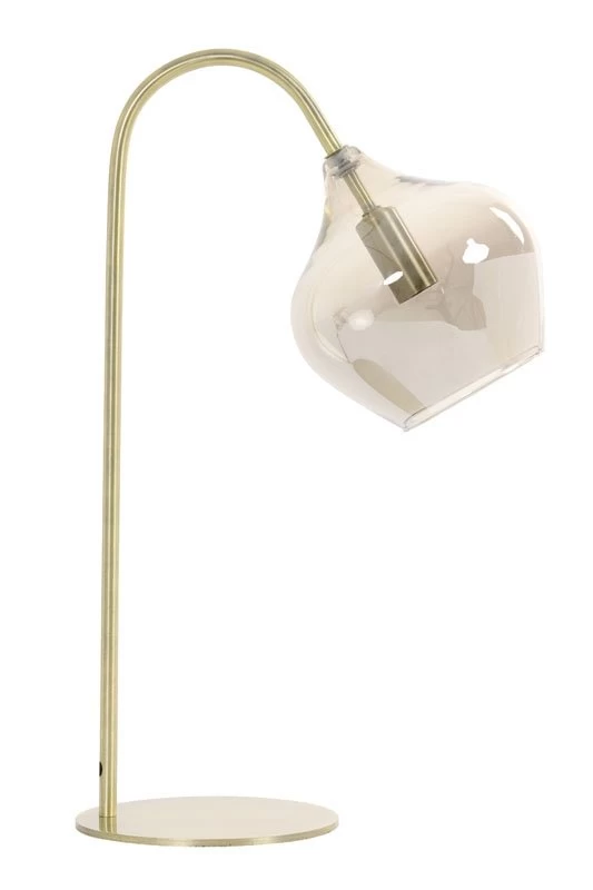 Tafellamp RAKEL Antiek Brons/Smoke - 28 X 17 X 50,5 Cm 3 Tafellamp RAKEL Antiek Brons/Smoke - 28 X 17 X 50,5 Cm