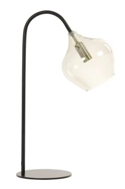 Tafellamp RAKEL Mat Zwart/Smoke - 28 X 17 X 50,5 Cm