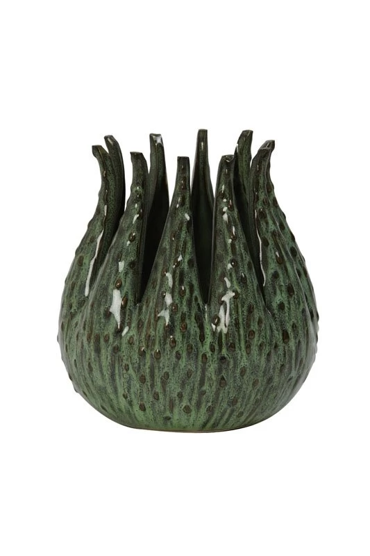 Theelicht MEDUSA Keramiek Groen - 14 X 14 X 16 Cm 3 Theelicht MEDUSA Keramiek Groen - 14 X 14 X 16 Cm
