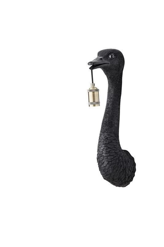 Wandlamp OSTRICH Mat Zwart - 18 X 15,5 X 57,5 Cm 3 Wandlamp OSTRICH Mat Zwart - 18 X 15,5 X 57,5 Cm
