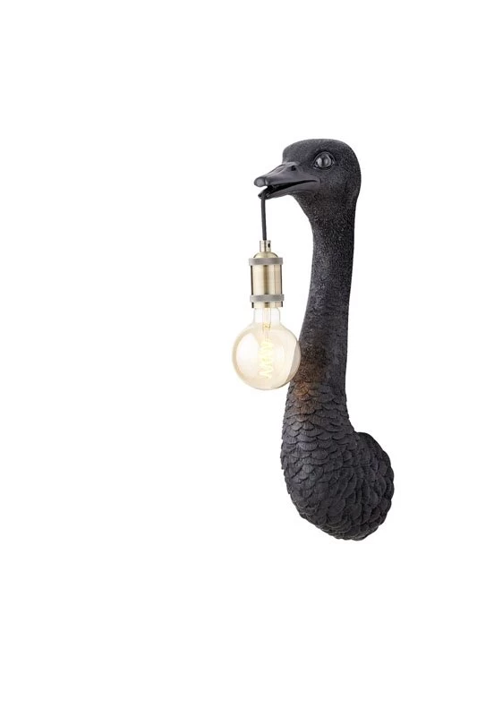 Wandlamp OSTRICH Mat Zwart - 18 X 15,5 X 57,5 Cm 4 Wandlamp OSTRICH Mat Zwart - 18 X 15,5 X 57,5 Cm - Afbeelding 2