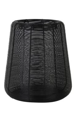 Windlicht ADETA Zwart + Glas - 32 X 32 X 35 Cm