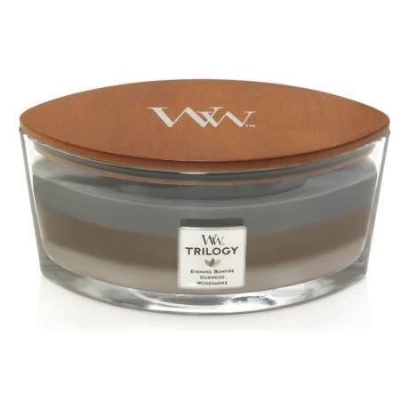 WoodWick Trilogy Cozy Cabin Ellipse Candle 3 WoodWick Trilogy Cozy Cabin Ellipse Candle