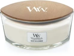 WoodWick White Tea & Jasmine Ellipse Candle