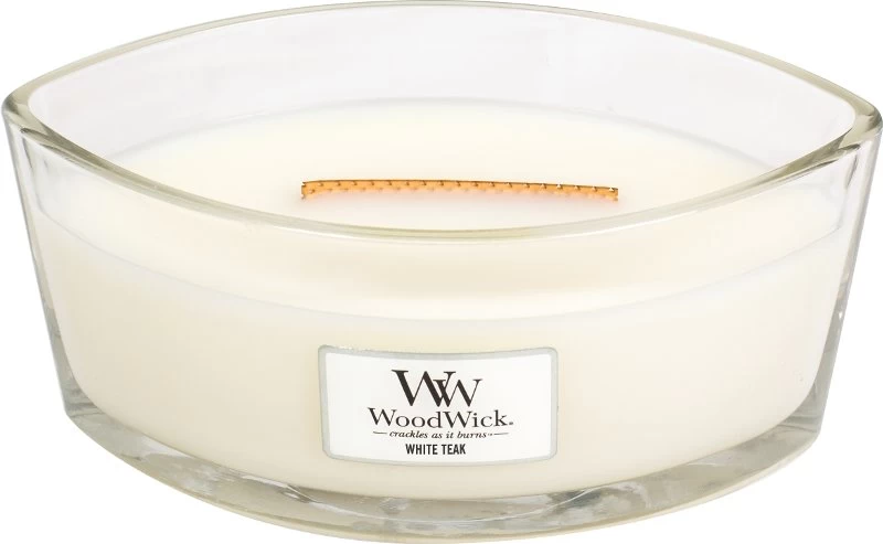 WoodWick White Teak Ellipse Candle 3 WoodWick White Teak Ellipse Candle