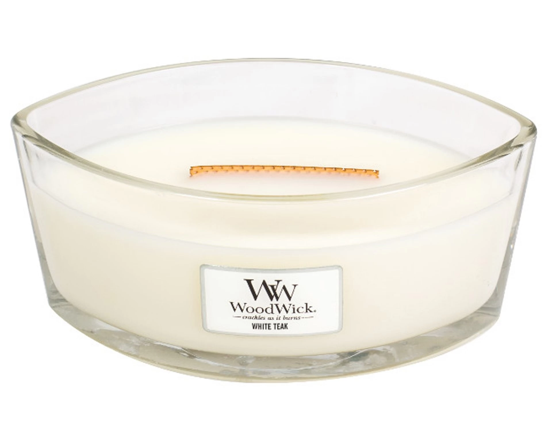 WoodWick White Teak Ellipse Candle 4 WoodWick White Teak Ellipse Candle - Afbeelding 2